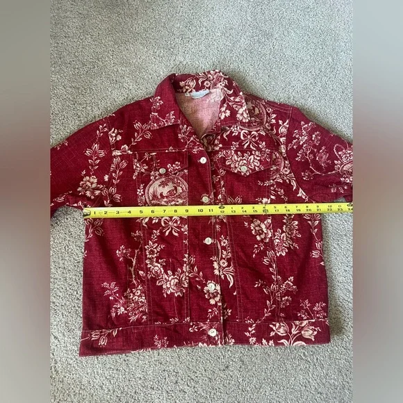 Jean Jacket red floral - Picture 4 of 6